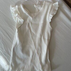 Mango Size Baby Girl 12-18M Ruffle Sleeve Tank Top